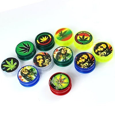 3Pcs/Lot BOB MARLEY Herbal Herb Tobacco Grinder