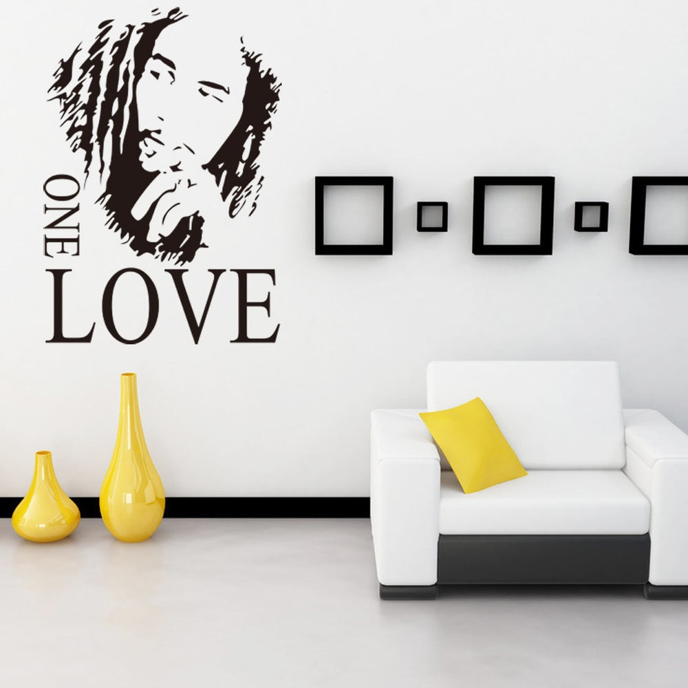 BOB MARLEY ONE LOVE decor wall stickers