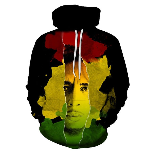 Bob Marley Hoodie Sweatshirt Men