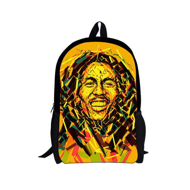 Reggae Bob Marley Printed School Bags