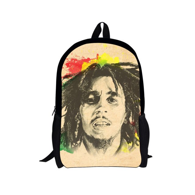 Reggae Bob Marley Printed School Bags