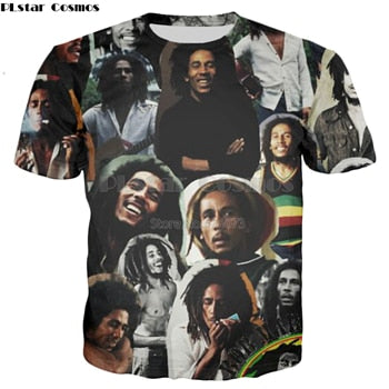 Hip hop t shirt  Bob Marley characters