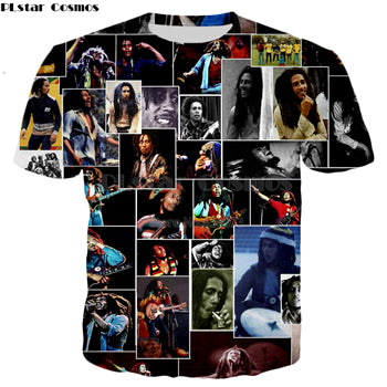 Hip hop t shirt  Bob Marley characters