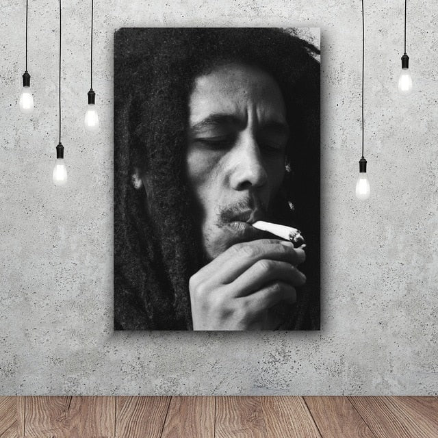 Bob Marley Art Silk Fabric Poster Wall Decor