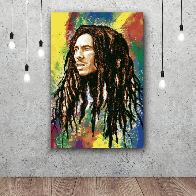 Bob Marley Art Silk Fabric Poster Wall Decor