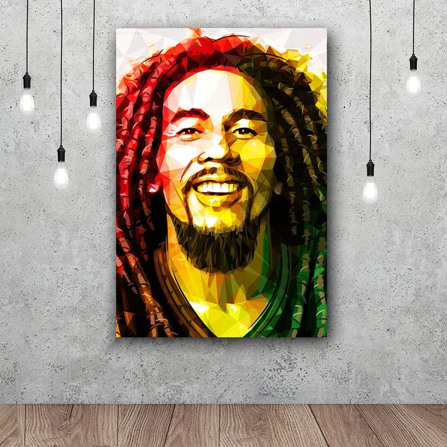 Bob Marley Art Silk Fabric Poster Wall Decor