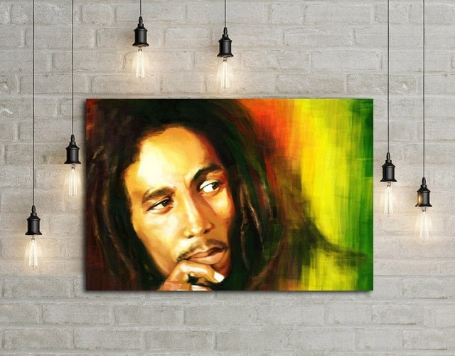 Bob Marley Art Silk Fabric Poster Wall Decor