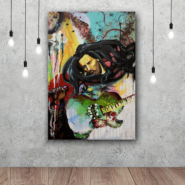 Bob Marley Art Silk Fabric Poster Wall Decor