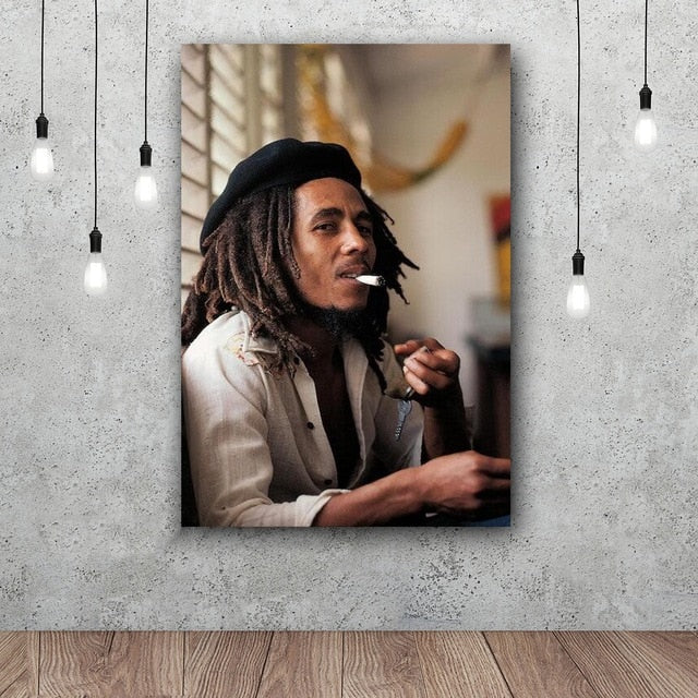 Bob Marley Art Silk Fabric Poster Wall Decor