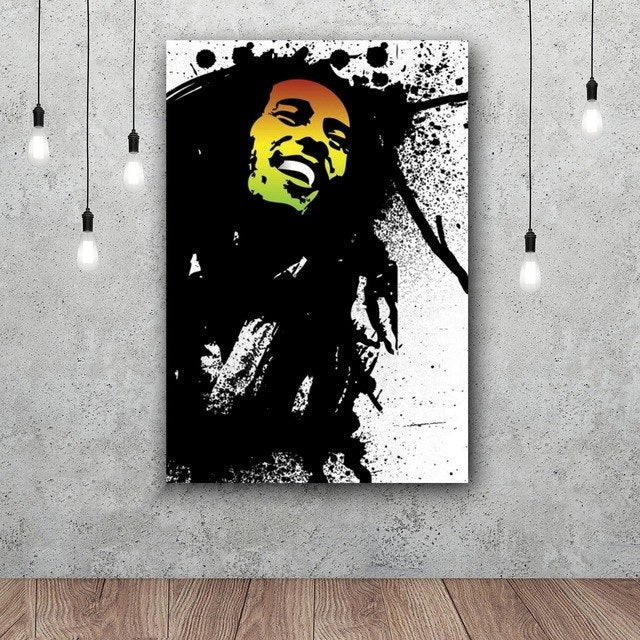 Bob Marley Art Silk Fabric Poster Wall Decor