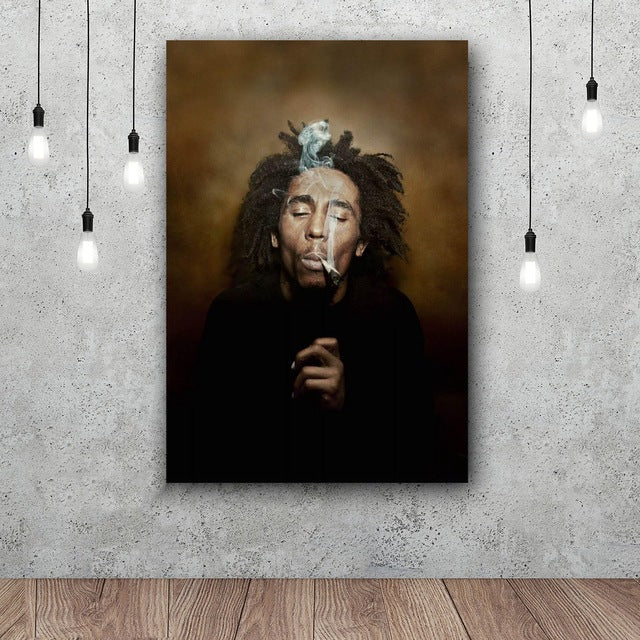 Bob Marley Art Silk Fabric Poster Wall Decor