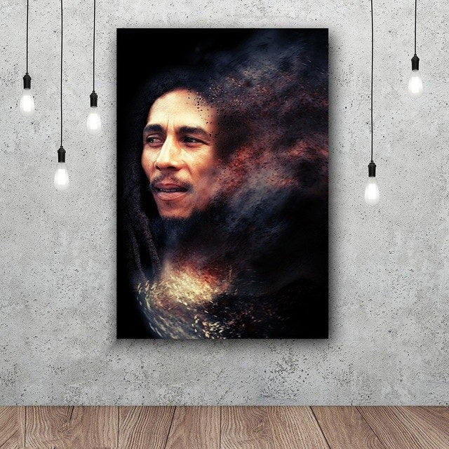 Bob Marley Art Silk Fabric Poster Wall Decor