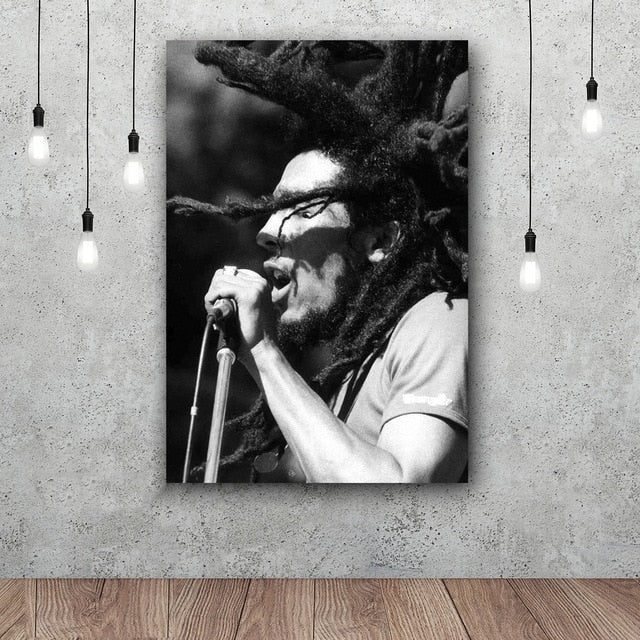 Bob Marley Art Silk Fabric Poster Wall Decor