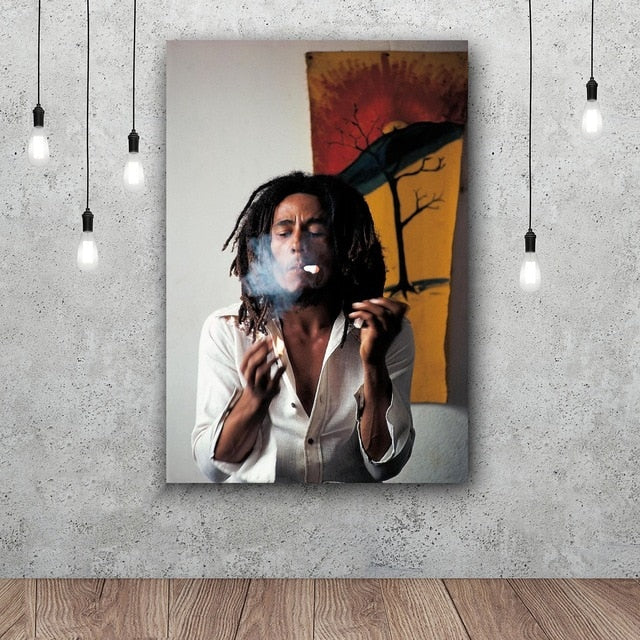 Bob Marley Art Silk Fabric Poster Wall Decor