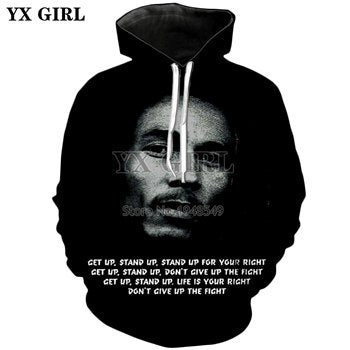 YX GIRL Hip hop style hoodies Reggae