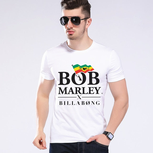 Summer Funny Style Men Tees Bob Marley