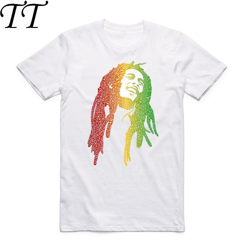 Bob Marley Fashion T-shirts Summer Short Sleeve