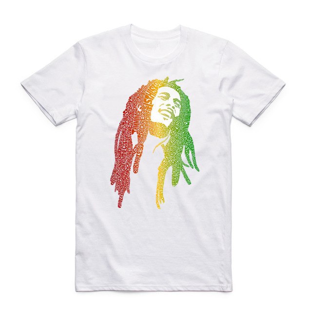 Bob Marley Fashion T-shirts Summer Short Sleeve