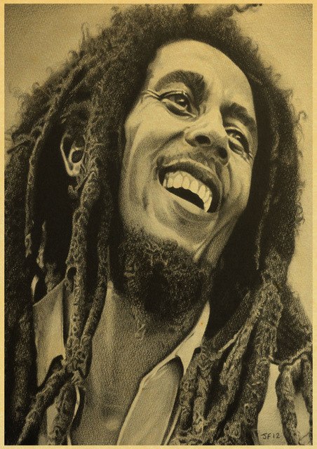 Bob Marley Jamaican Singer Retro